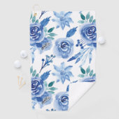 Serviette De Golf Aquarelle florale transparente motif pastel 2 (En situation)