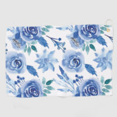 Serviette De Golf Aquarelle florale transparente motif pastel 2 (Horizontal)
