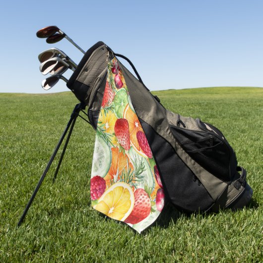 Serviette De Golf Aquarelle Fruit d'été (Vert)
