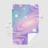 Serviette De Golf Aquarelle Nebula Swirls design Motif (En situation)