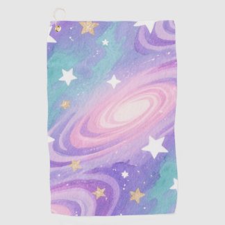 Serviette De Golf Aquarelle Nebula Swirls design Motif