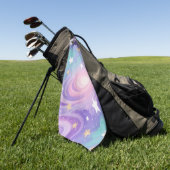 Serviette De Golf Aquarelle Nebula Swirls design Motif (Vert)