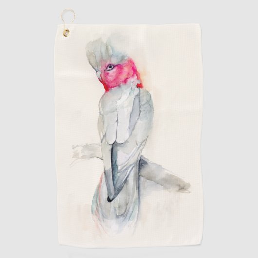 Serviette De Golf Aquarelle Opera Cockatoo (Devant)