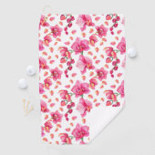 Serviette De Golf Aquarelle Orchidées Design 2 (En situation)