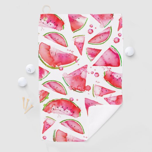 Serviette De Golf Aquarelle pastèque 1 (En situation)
