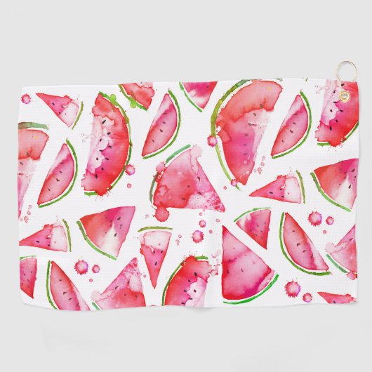 Serviette De Golf Aquarelle pastèque 1 (Horizontal)