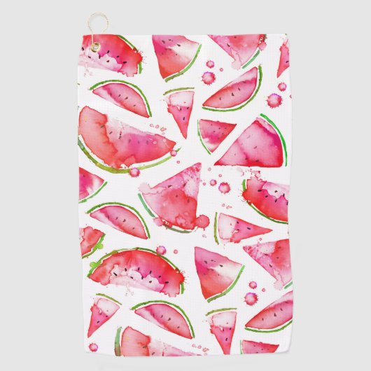 Serviette De Golf Aquarelle pastèque 1 (Devant)