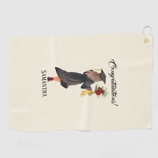 Serviette De Golf Aquarelle personnalisée (Horizontal)