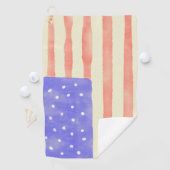 Serviette De Golf Aquarelle rustique USA drapeau américain (En situation)