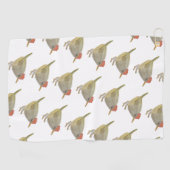 Serviette De Golf Aquarelle Songbird Mountain Tailorbird (Horizontal)