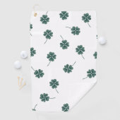 Serviette De Golf Aquarelle verte à quatre feuilles (En situation)