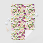 Serviette De Golf Aquarelle violette rose Fille (En situation)