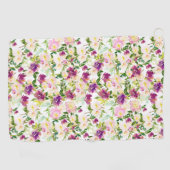 Serviette De Golf Aquarelle violette rose Fille (Horizontal)