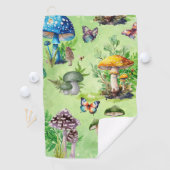 Serviette De Golf Aquarelle Whimsical Mushroom Garden (En situation)