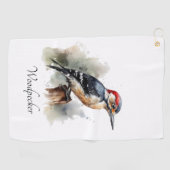 Serviette De Golf Aquarelle Woodland Pic, coutume (Horizontal)