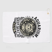 Serviette De Golf Aquarium Chat de mer profond Graphique de chat drô (Horizontal)