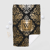 Serviette De Golf Arabes noirs et d'or (En situation)
