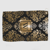 Serviette De Golf Arabes noirs et d'or (Horizontal)