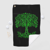 Serviette De Golf Arbre Celtique Vert De Vie (En situation)