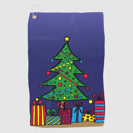 Serviette De Golf Arbre de Noël (Devant)