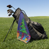 Serviette De Golf Arbre de Noël (Vert)
