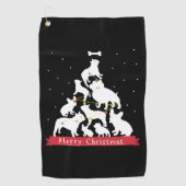 Serviette De Golf Arbre de Noël à Chien-taureau (Devant)