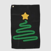 Serviette De Golf Arbre de Noël drôle (Devant)