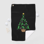 Serviette De Golf Arbre de Noël Softball Filles Femmes (En situation)