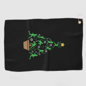 Serviette De Golf Arbre de Noël Softball Filles Femmes (Horizontal)