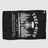 Serviette De Golf Arbre Nied Disc Golf Drôle Stupide Tree-nied  (Horizontal)