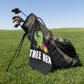 Serviette De Golf Arbre Rex avec boules de Noël - drôles de dinier (Vert)