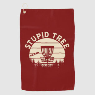 Serviette De Golf Arbre Stupide Drôle Disque Golf Sports