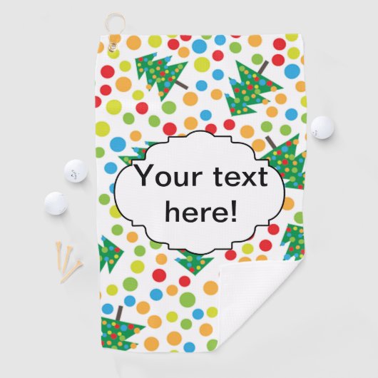 Serviette De Golf Arbres de Noël motif (En situation)