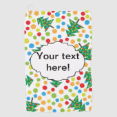 Serviette De Golf Arbres de Noël motif (Devant)