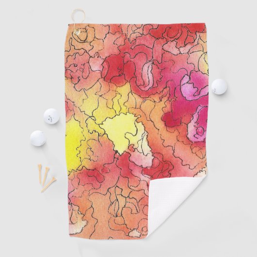 Serviette De Golf Arc-en-ciel Abstrait (En situation)