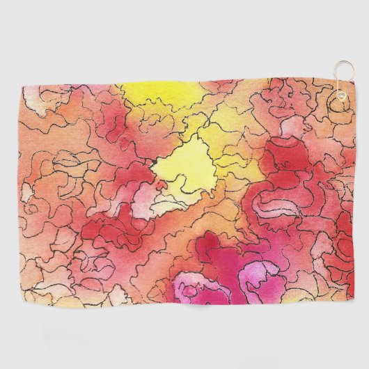 Serviette De Golf Arc-en-ciel Abstrait (Horizontal)