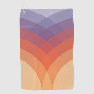 Serviette De Golf Arches pastel violettes, orange et bleues