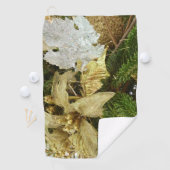 Serviette De Golf Argent et or Noël Arbre II (En situation)