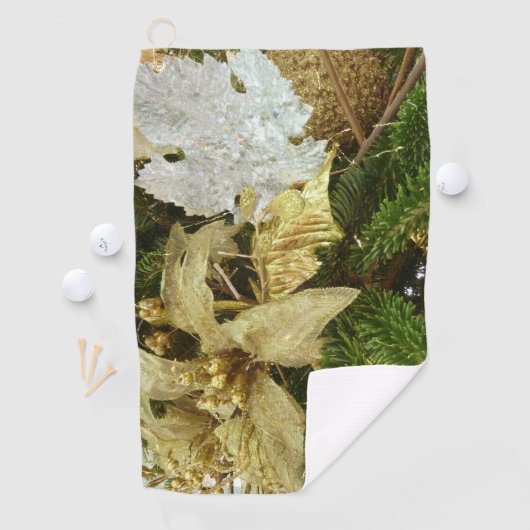 Serviette De Golf Argent et or Noël Arbre II (En situation)