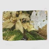 Serviette De Golf Argent et or Noël Arbre II (Horizontal)