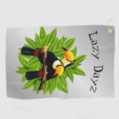 Serviette De Golf Argent Toucan Duo (Horizontal)