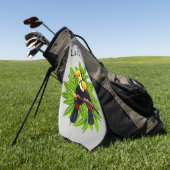 Serviette De Golf Argent Toucan Duo (Vert)