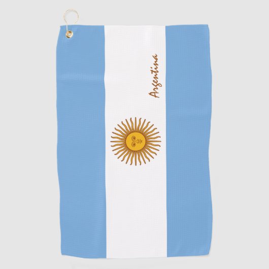 Serviette De Golf Argentine Drapeau & Argentine vacances de golf /sp (Devant)