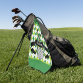 Serviette De Golf Argyle vert personnalisé (Vert)