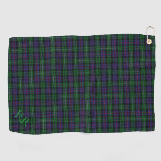 Serviette De Golf Argyll District Tartan avec monogramme / initiales (Horizontal)