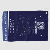 Serviette De Golf Aries de Zodiac Constellation (Horizontal)