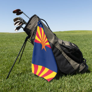Serviette De Golf Arizona State Flag Concevez votre texte sur un 