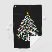 Serviette De Golf Armes de Noël Ornement (En situation)