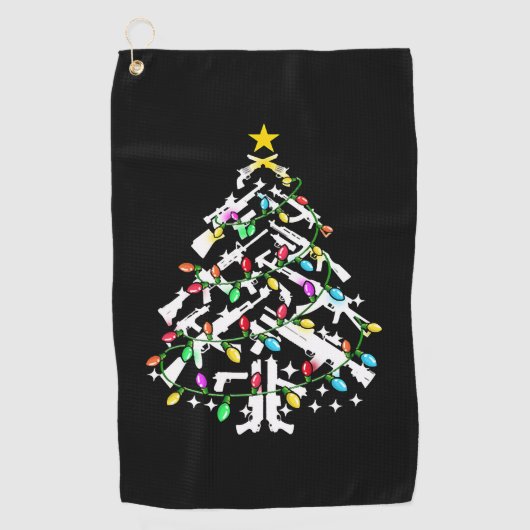 Serviette De Golf Armes de Noël Ornement (Devant)