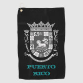 Serviette De Golf Armoiries de la Porto Rico de golf / drapeau (Devant)